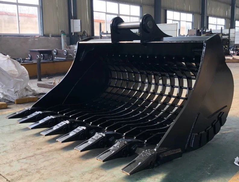 Ciężki kosztorząb skid steer wiadro do sortowania śmieci 1-50T