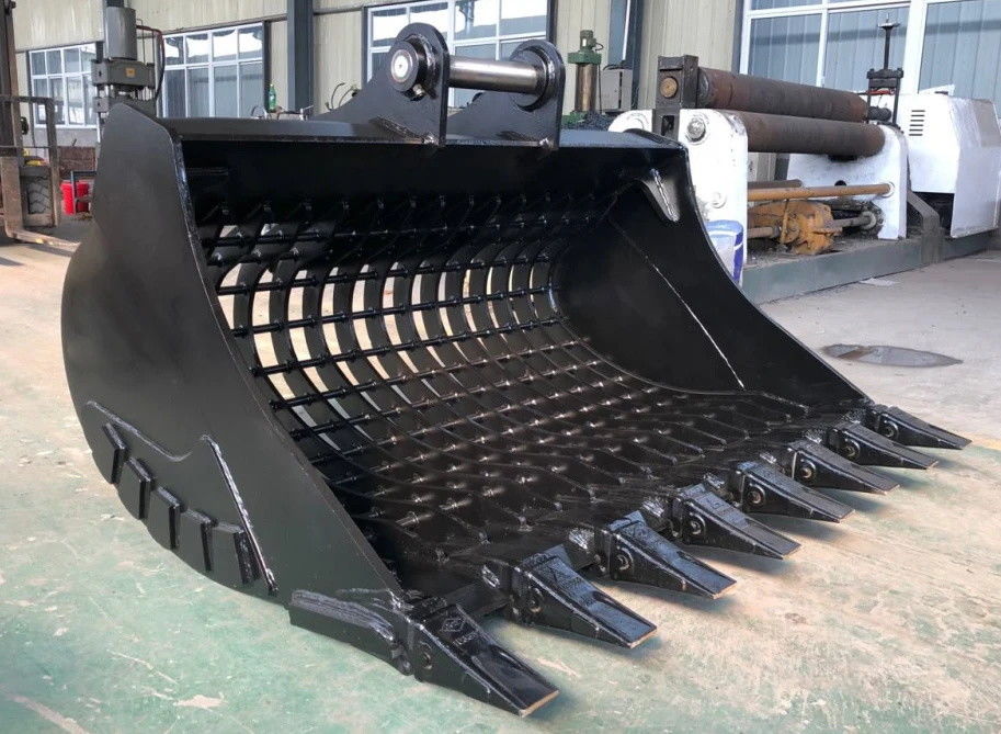 Ciężki kosztorząb skid steer wiadro do sortowania śmieci 1-50T
