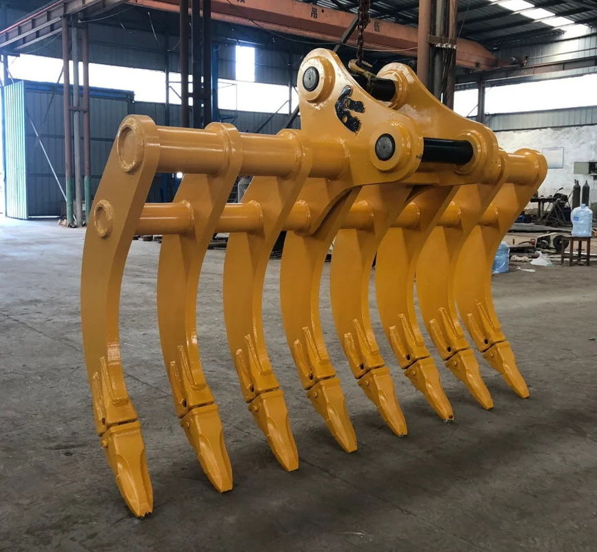 Ciężkoodpowiedzialne stalowe koparki Rake Root Rake Excavator Rake Attachment do usuwania korzeni